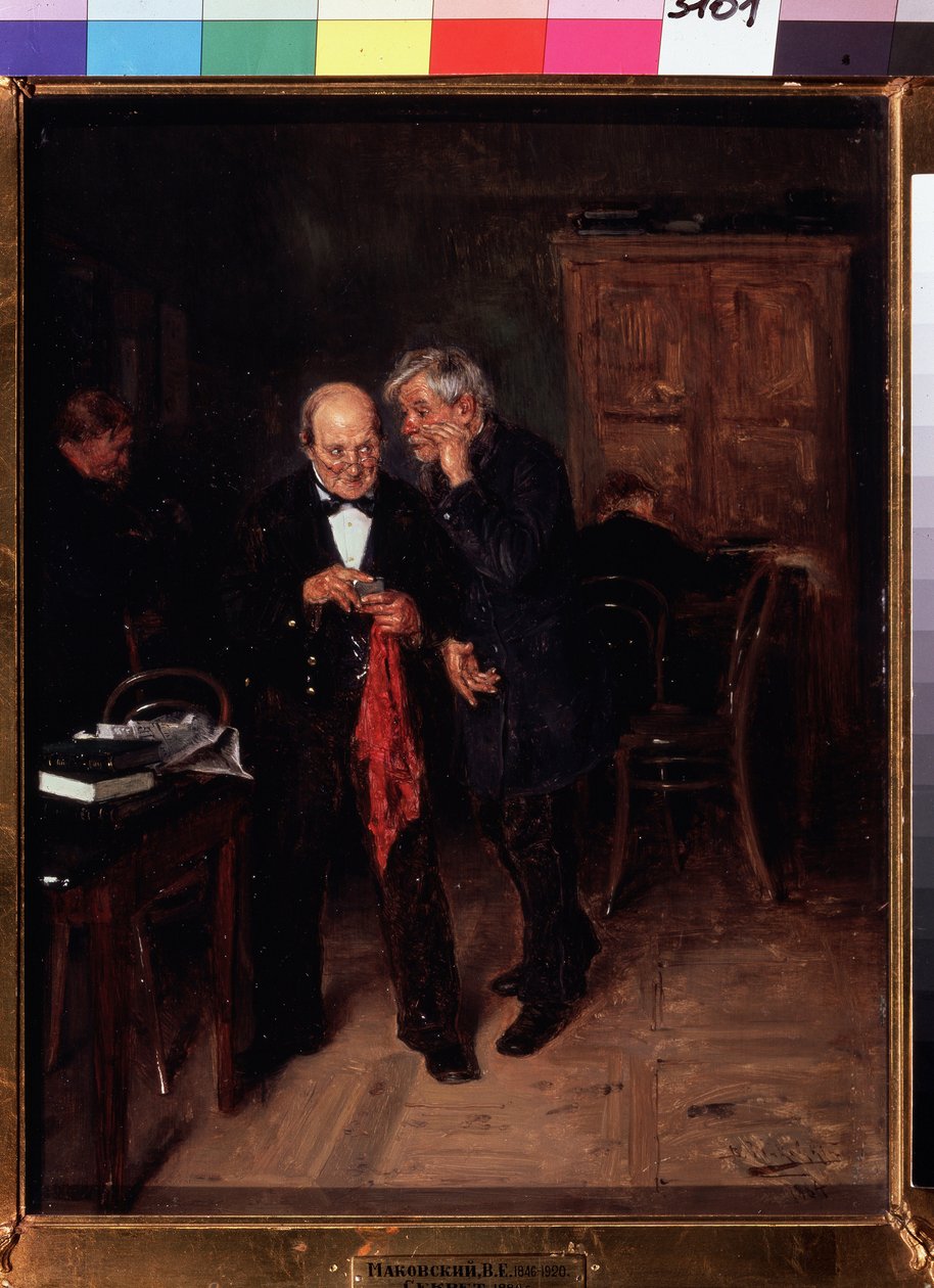 Tillit. Maleri av Vladimir Yegorovich Makovski (Makovsky, Makovskij) (1846-1920), huile sur toile av Vladimir Egorovic Makovsky