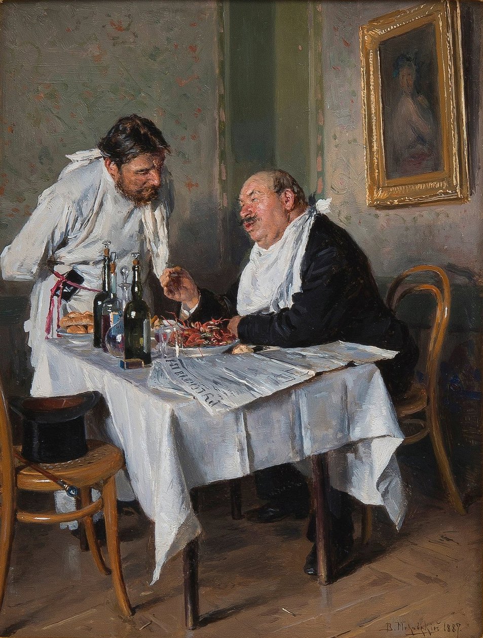 I en restaurant, 1887 av Vladimir Egorovic Makovsky