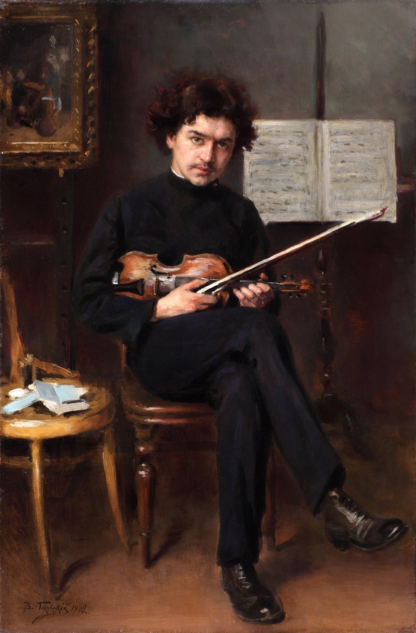 Portrett av fiolinisten og komponisten Jan Kubelik 1880-1940, 1908 av Vladimir Egorovic Makovsky