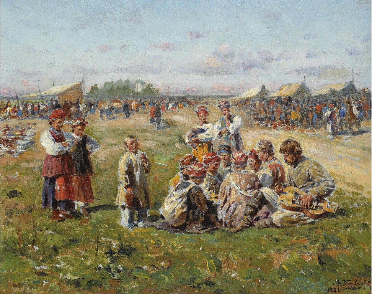 Landsbymessen, 1882 av Vladimir Egorovic Makovsky