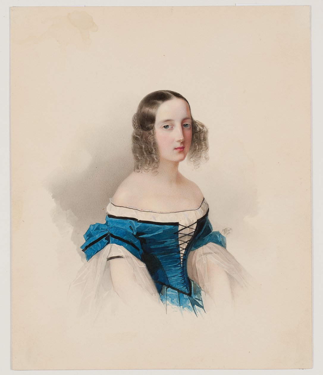 Portrett av storhertuginne Maria Nikolaievna, 1838 av Vladimir Ivanovich Hau