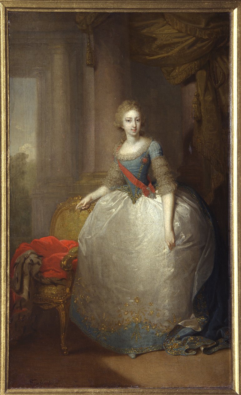 Portrait de Helena Pavlovna de Russie - Storhertuginne Elena Pavlovna av Russland (1784-1803) - Peinture de Vladimir Lukich Borovikovsky (1757-1825) - 1797 - huile sur toile - 58,5x36 cm - Statens friluftsmuseum Palace Gatchina, St. Petersburg av Vladimir Lukich Borovikovsky
