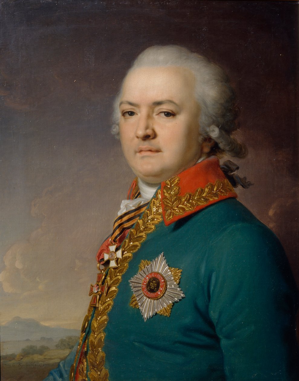 Portrett av Alexander Vasilyevich Polikarpov 1753-1811, 1796 av Vladimir Lukich Borovikovsky