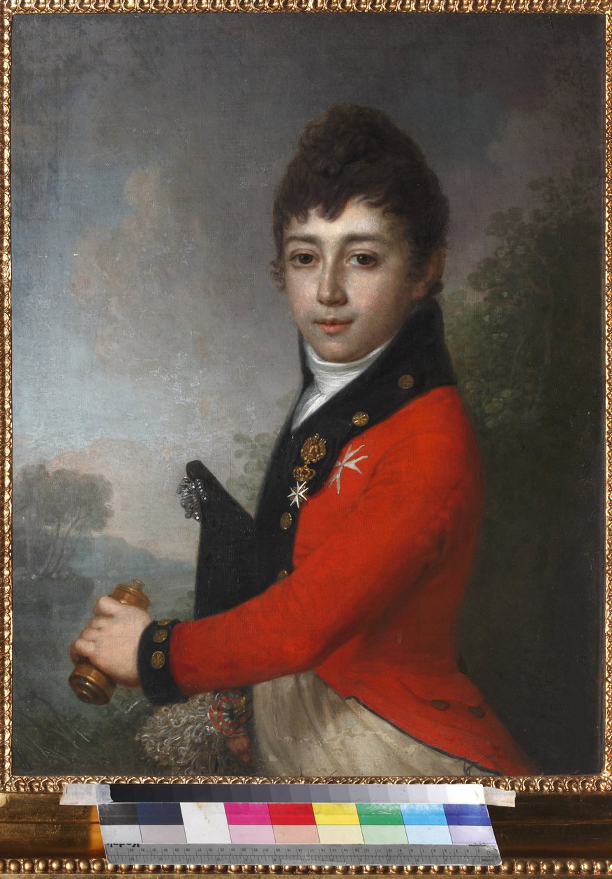 Portrett av baron Alexey (Alexis) Nikolaevich Serdobin (1790-1834) som Child par Borovikovsky, Vladimir Lukich (1757-1825). Olje på lerret, midten av 1800-tallet, Podstanitsky-samlingen av Vladimir Lukich Borovikovsky