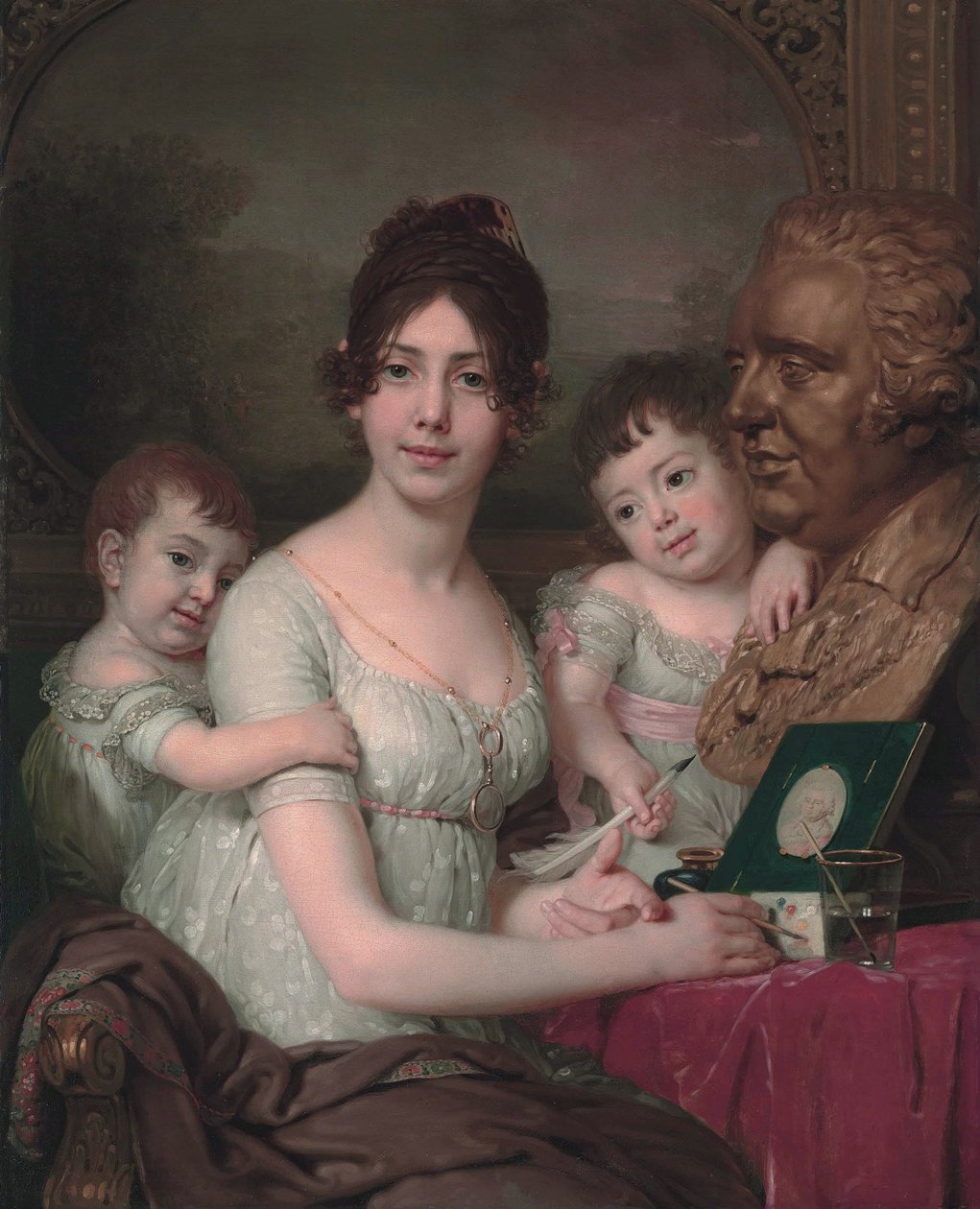Portrett av grevinne Liubov Ilyinichna Kusheleva, født Bezborodko 1783-1809 med barn, 1803 av Vladimir Lukich Borovikovsky