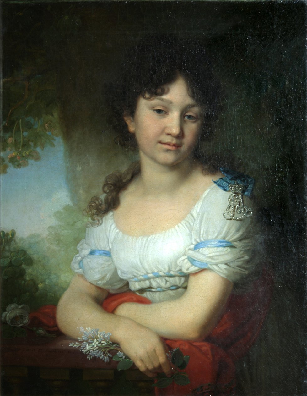 Portrett av grevinne Maria Alexeyevna Orlova-Denisova, 1801 av Vladimir Lukich Borovikovsky