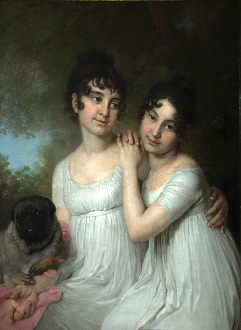 Portrett av grevinner E.A. og A.A. Kurakin, 1802 av Vladimir Lukich Borovikovsky