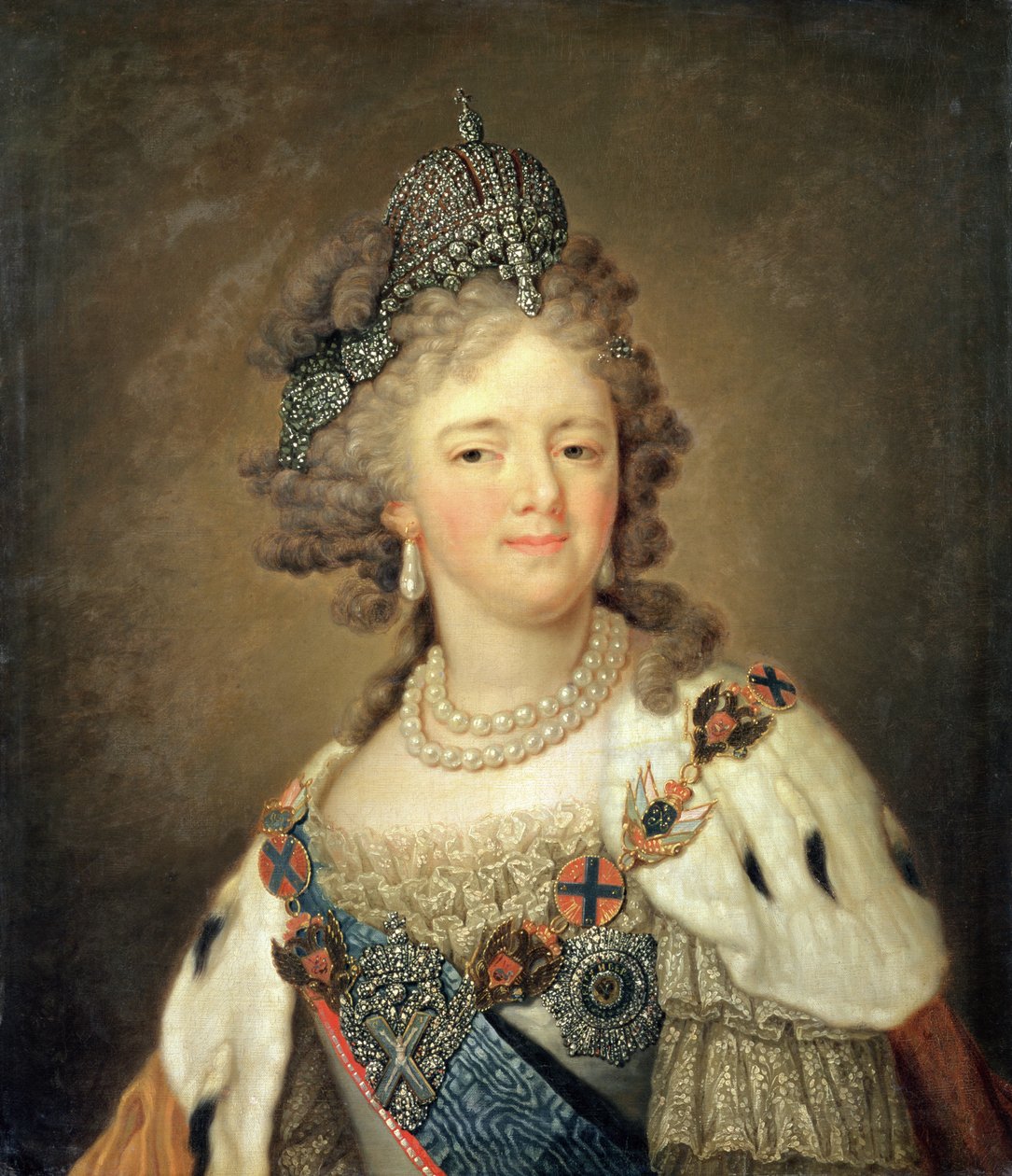 Portrett av keiserinne Maria Fyodorovna (1759-1828) av Vladimir Lukich Borovikovsky