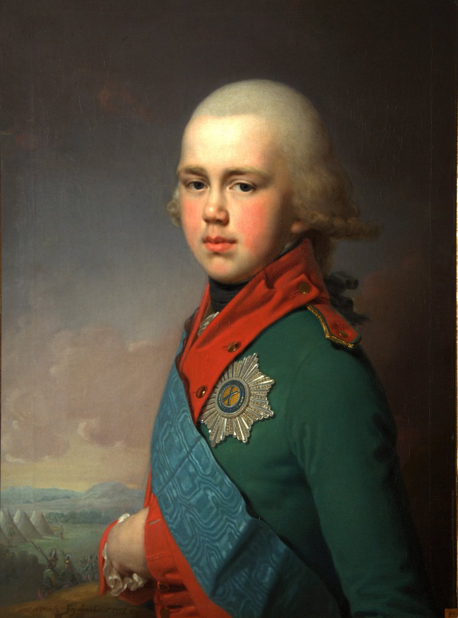 Portrett av storhertug Konstantin Pavlovich av Russland 1779-1831, 1795 av Vladimir Lukich Borovikovsky