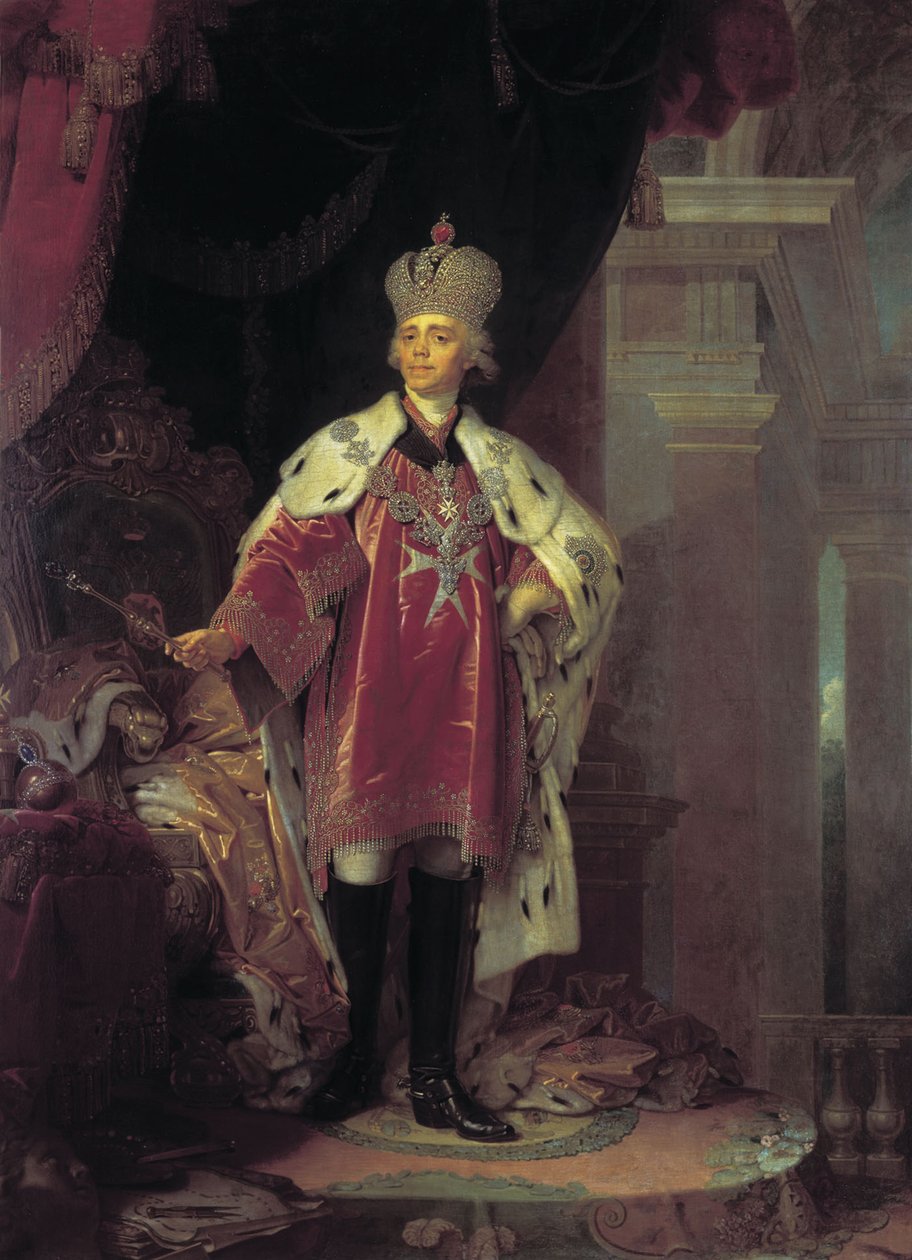 Portrett av Paul I, 1800 av Vladimir Lukich Borovikovsky