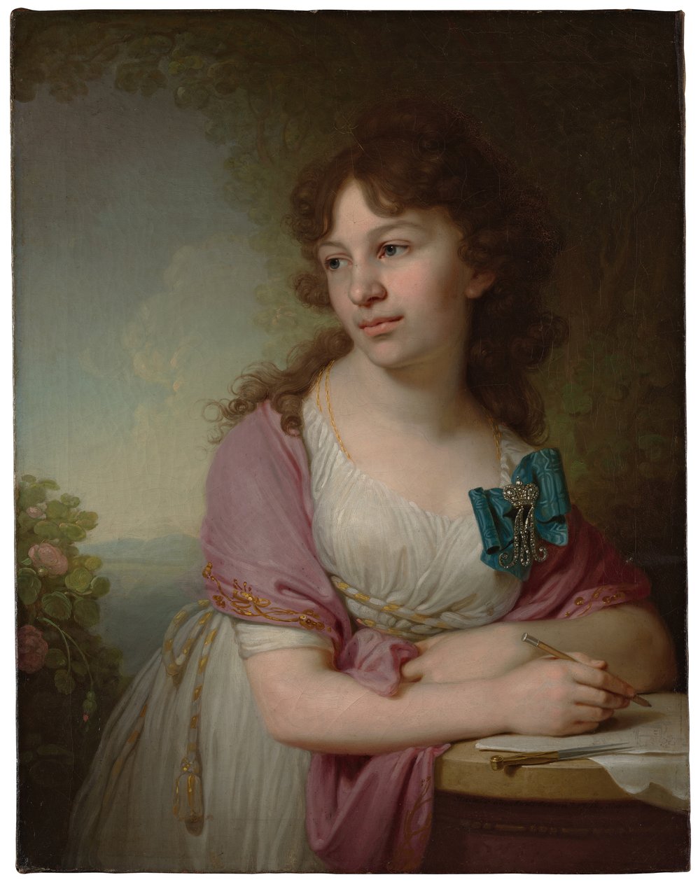 Portrett av prinsesse Jekaterina Alexeyevna Dolgorukova 1781-1860, født grevinne Vasilyeva, 1798 av Vladimir Lukich Borovikovsky