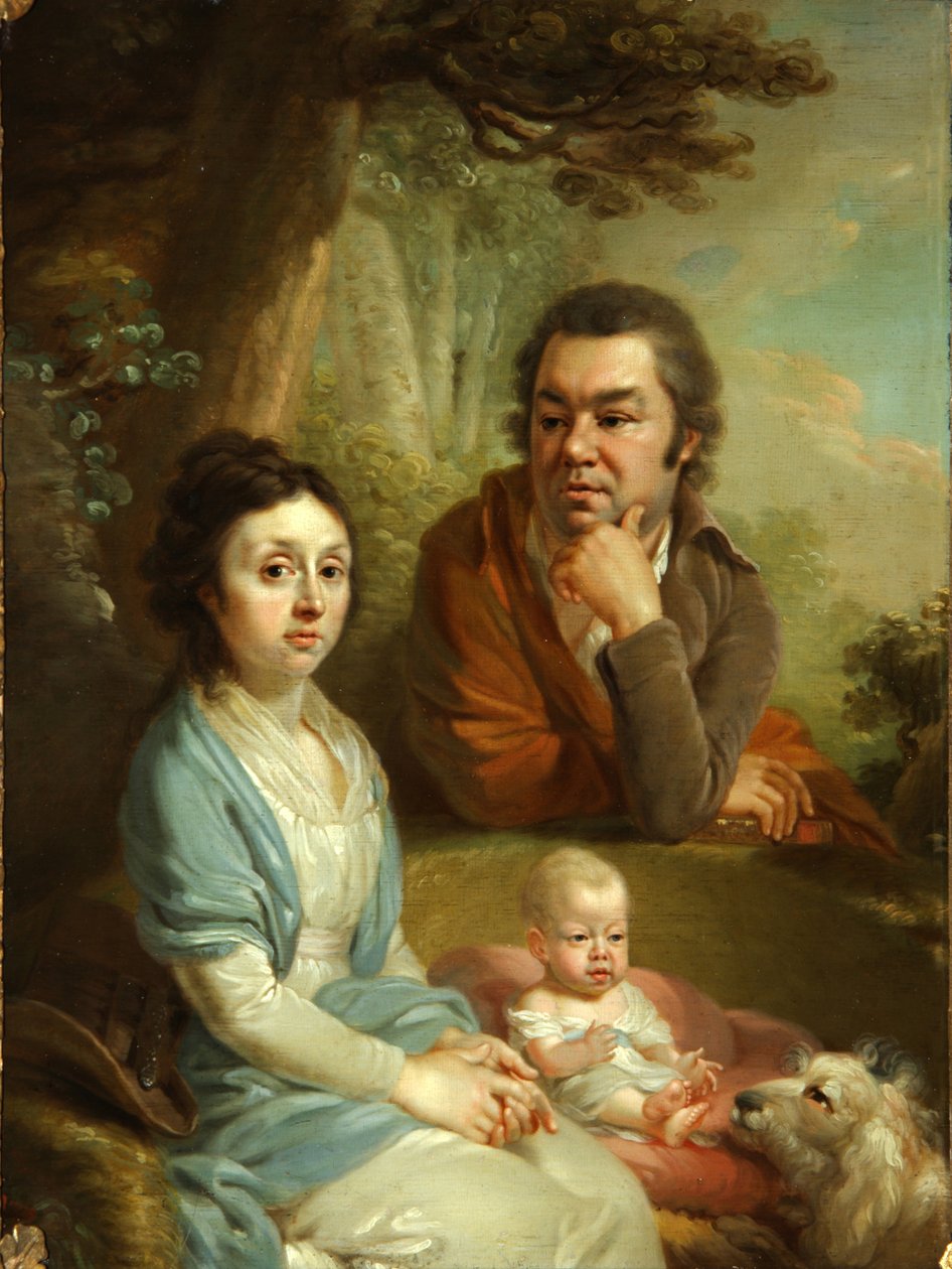 Portrett av Vasily Nebolsin, hans kone Avdotia og barn, slutten av 1790-tallet av Vladimir Lukich Borovikovsky
