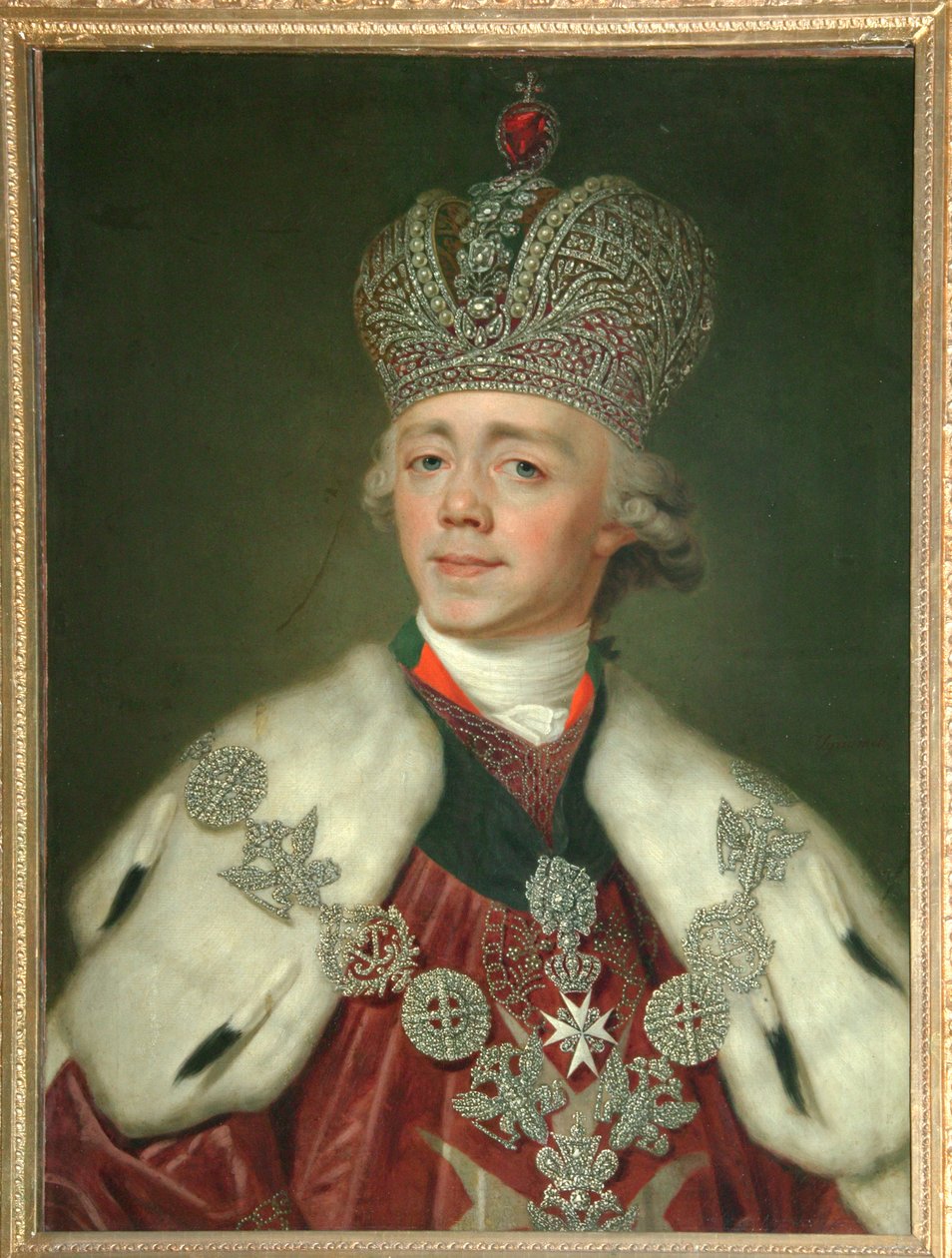 Portrett av keiser Paul I av Russland 1754-1801, 1799-1800 av Vladimir Lukich Borovikovsky