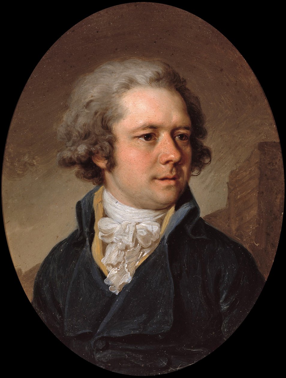 Portrett av arkitekten Adam Menelaws 1753-1831, tidlig på 1790-tallet av Vladimir Lukich Borovikovsky