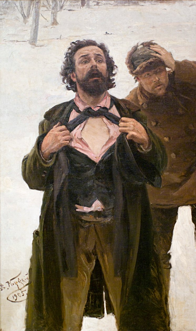 Studie til maleriet Blodig søndag 22. januar 1905, 1905. av Vladimir Egorovic Makovsky