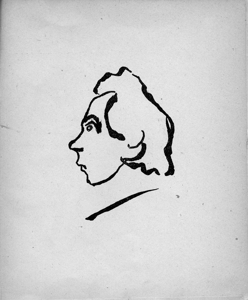 Portrett av poeten Velimir Khlebnikov 1885-1922, 1913 av Vladimir Mayakovsky