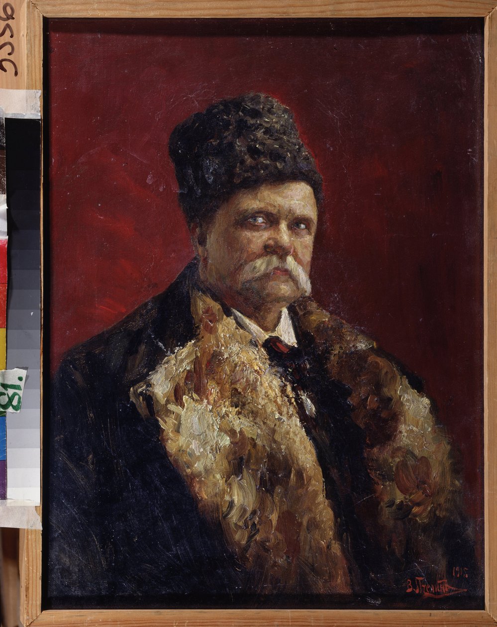 Portrett av forfatteren Vladimir Gilyarovsky (1853-1935). Maleri av Vladimir Nikolayevich Pchelin (1869-1941), olje på lerret av Vladimir Nikolayevich Pchelin
