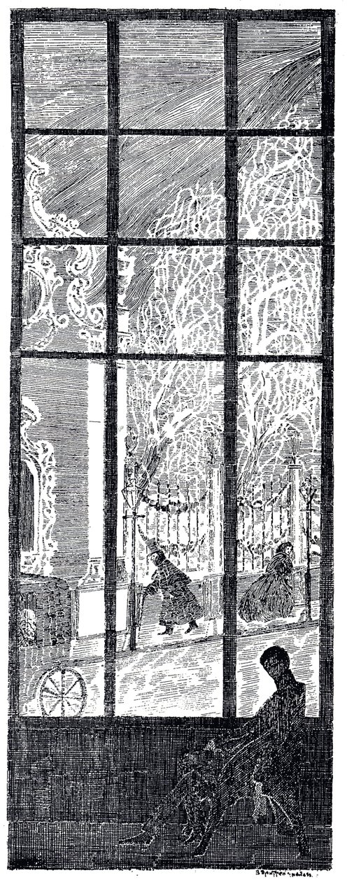 Illustrasjon for The Round Dance of Seasons av K. Balmont, 1907 av Vladimir Petrovich Drittenpreis