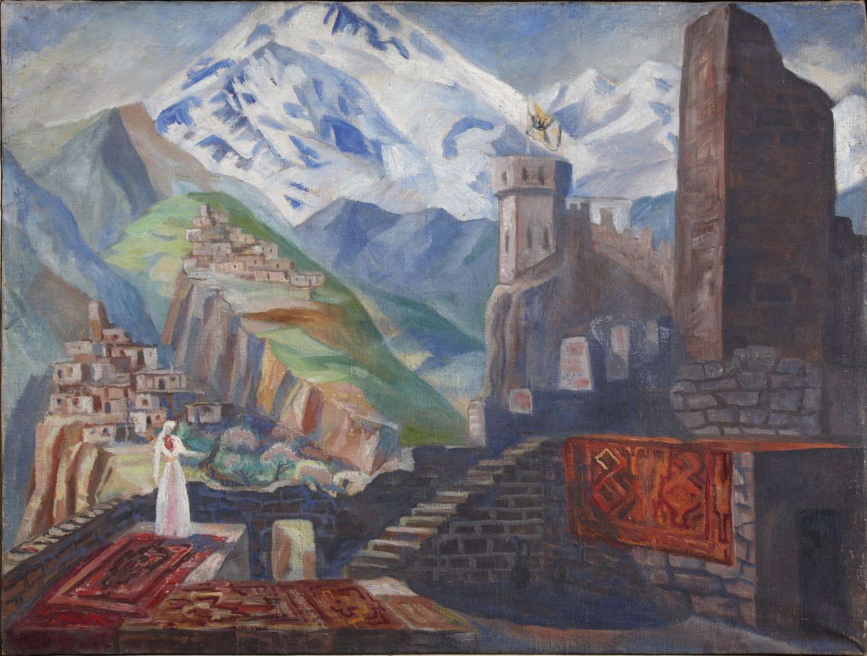 Scenografi for operaen Béla av A. Alexandrov, 1946 av Vladimir Vladimirovich Dmitriyev