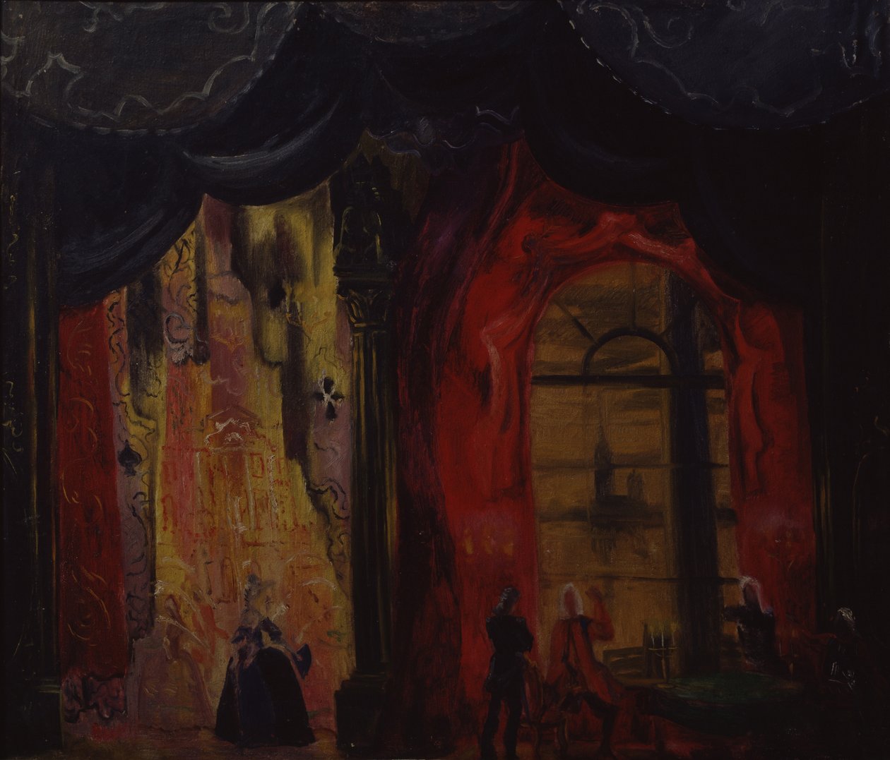Scenedesign for operaen Spadesdronning av P. Tsjaikovskij, 1944 av Vladimir Vladimirovich Dmitriyev