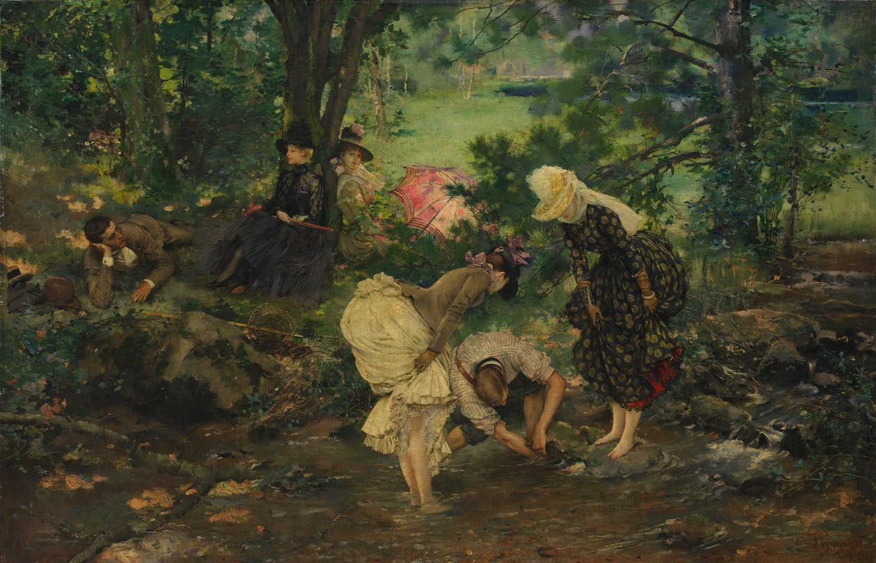 Selskapet i landet, 1889 av Vojtech 1854 1925 Hynais