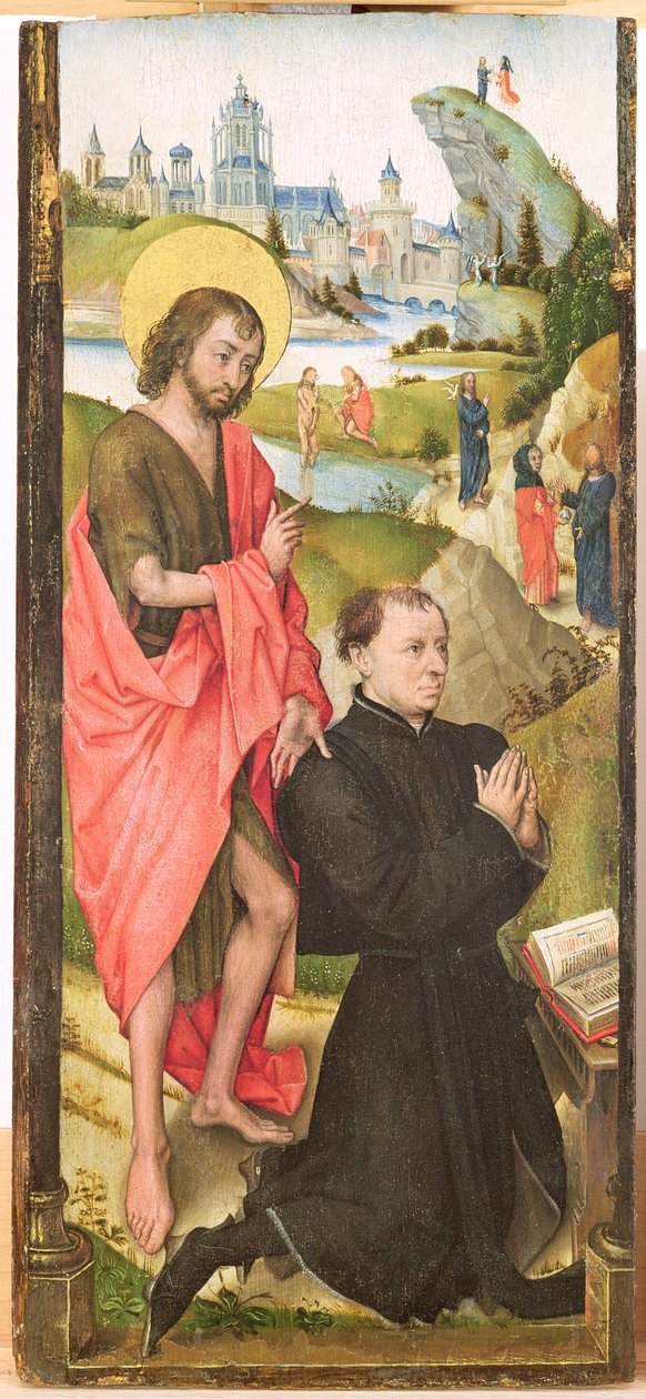 Knelende giver med døperen Johannes, ca. 1470 av Vrancke van der Stockt