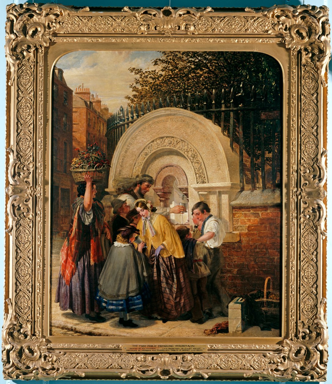 Den første offentlige drikkefontenen, 1859–60 av W. A. Atkinson