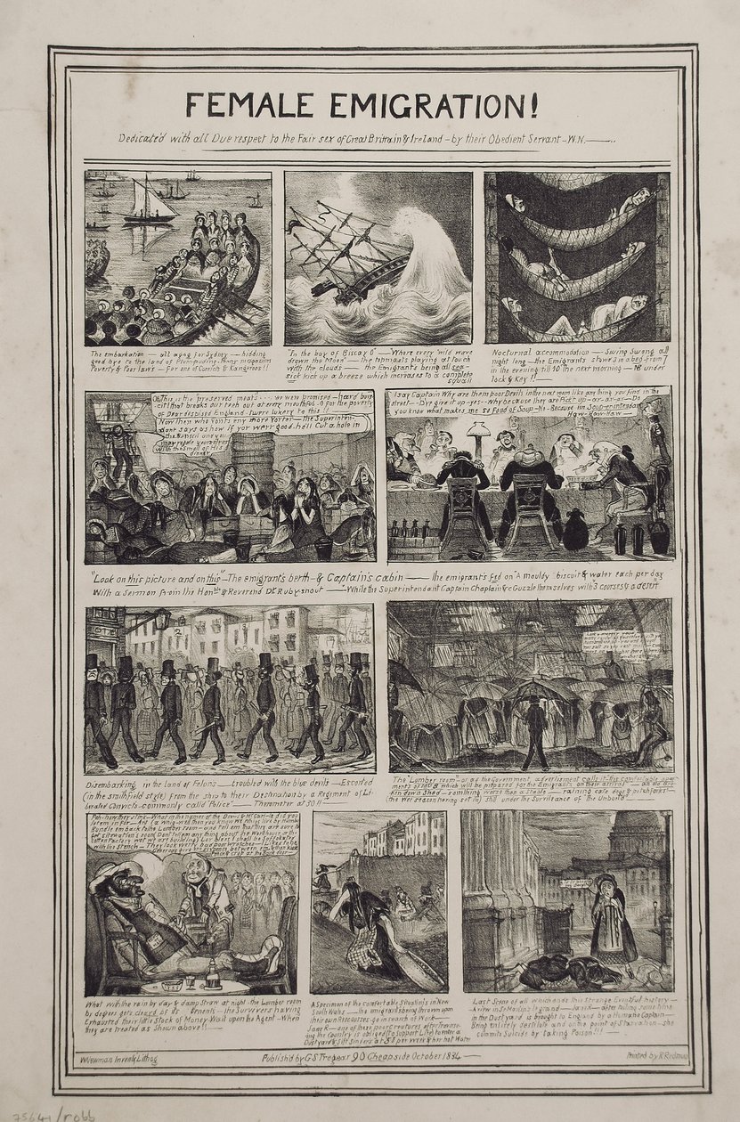 Female Emigration!, trykt av R. Redman for G.S. Tregear, 90 Cheapside, London, oktober 1834 av W. Newman