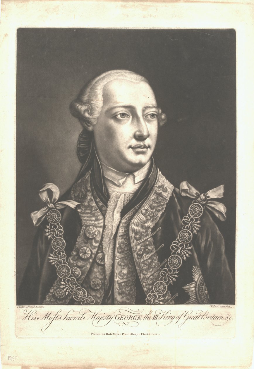 George III, ca. 1755 (mezzotint) av W. Panther