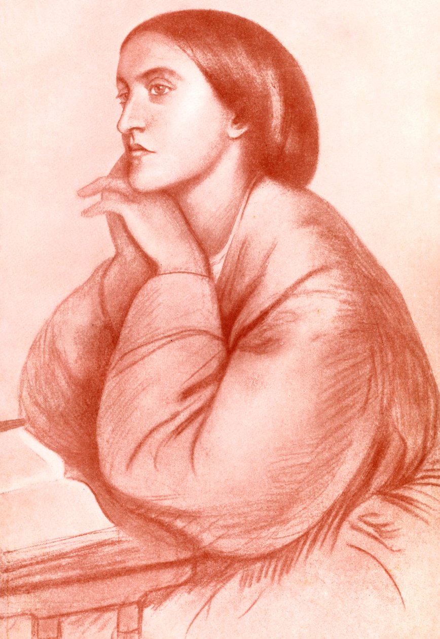 Christina Georgina Rossetti , engelsk poet, 1912. av WA Mansell