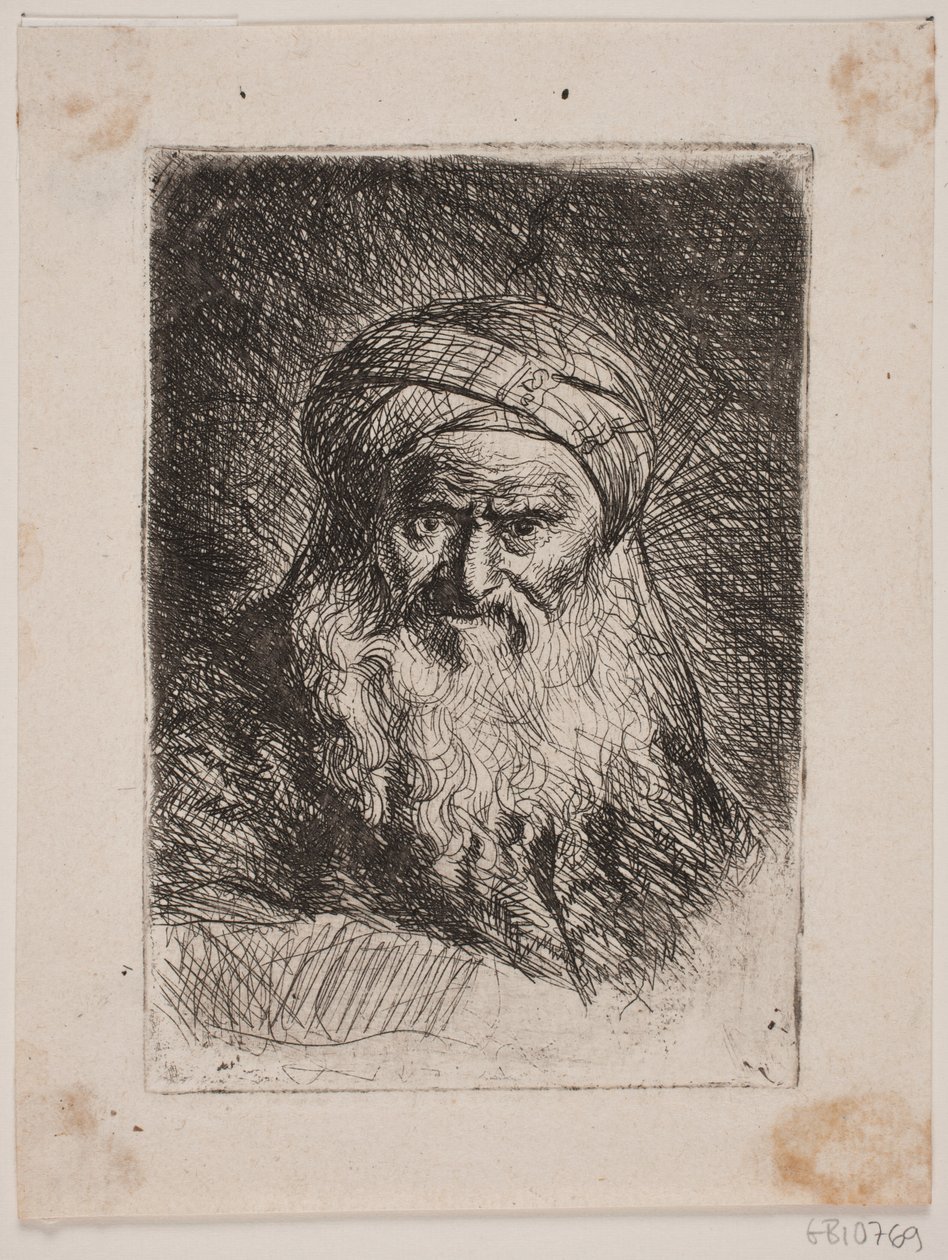 Gammel mann med turban av W.A. Müller