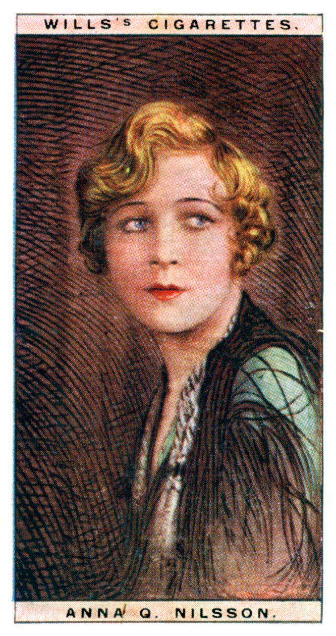 Anna Quirentia Nilsson 1888-1974, svenskfødt amerikansk skuespillerinne, 1928. av WD and HO Wills