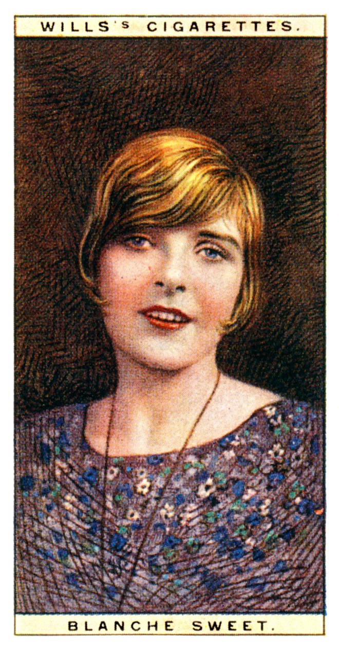 Blanche Sweet 1896-1986, amerikansk skuespillerinne, 1928. av WD and HO Wills