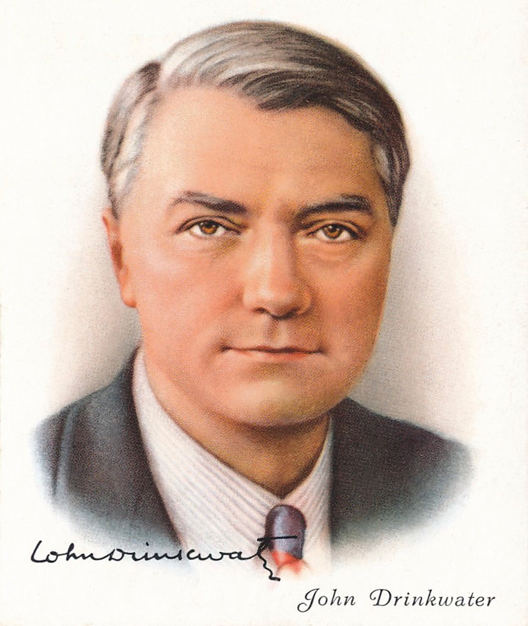 John Drinkwater, 1937. Artister: Ukjent, WD & HO Wills. av WD and HO Wills