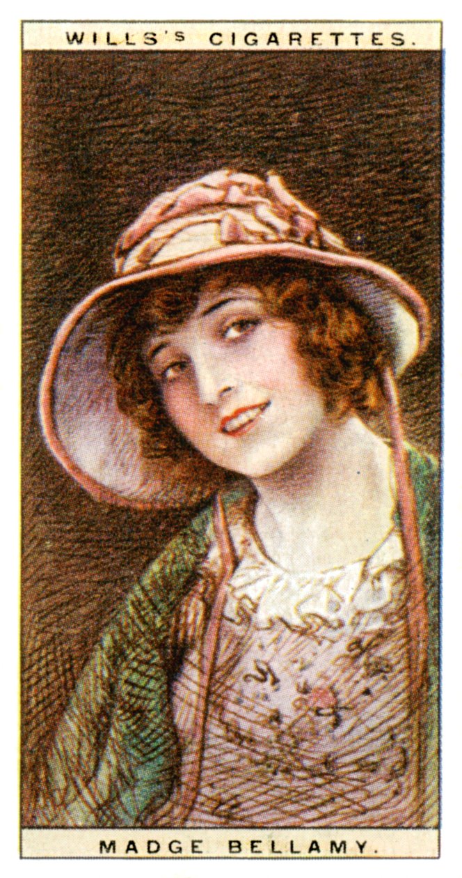 Madge Bellamy 1899-1990, amerikansk filmstjerne, 1928. av WD and HO Wills