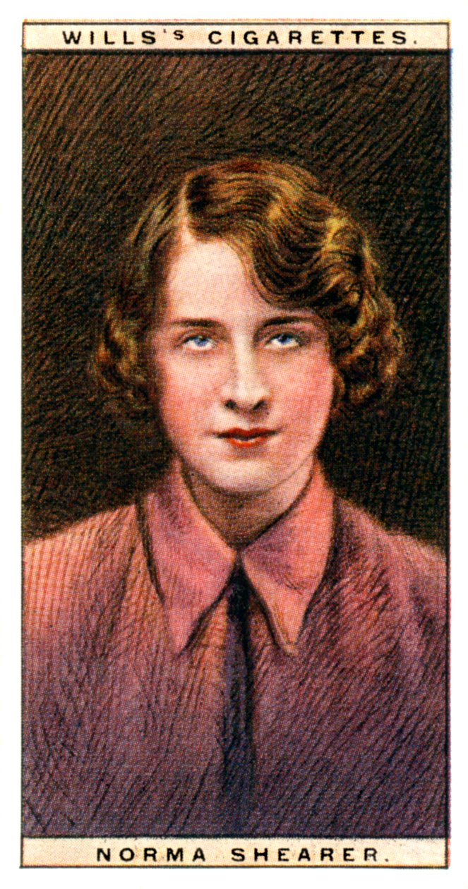 Norma Shearer 1902-1983, Oscar-vinnende kanadisk-amerikansk skuespillerinne, 1928. av WD and HO Wills