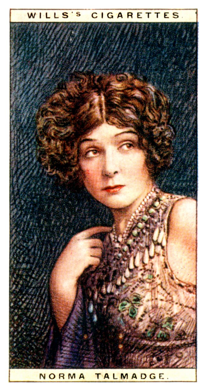 Norma Talmadge 1893-1957, amerikansk skuespillerinne, 1928. av WD and HO Wills