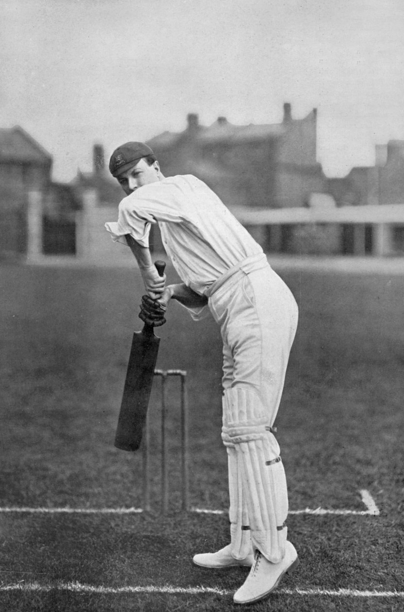 Mr P Perrin, Essex cricketspiller, c1899 av William Albert Rouch