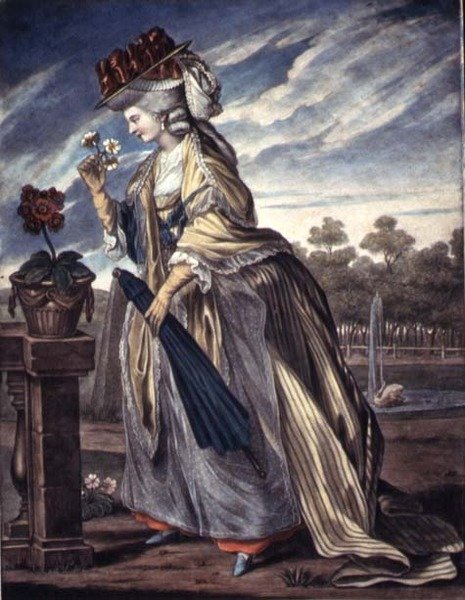 Moter for april, ca. 1790 (akvarell på papir) av W. Belch