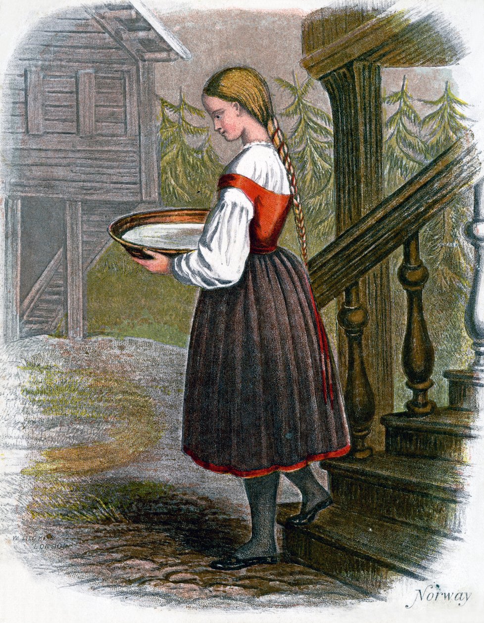 Norsk Bondepike, 1809. av W. Dickes