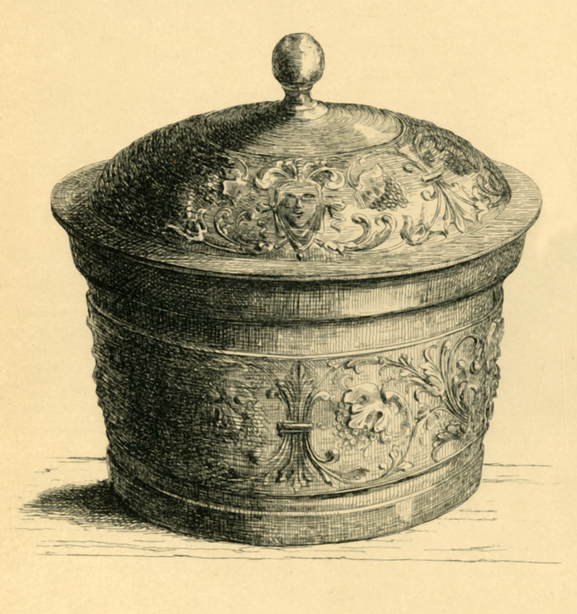 Metallboks med lokk, c1600, 1881. av W. E. Mackaness