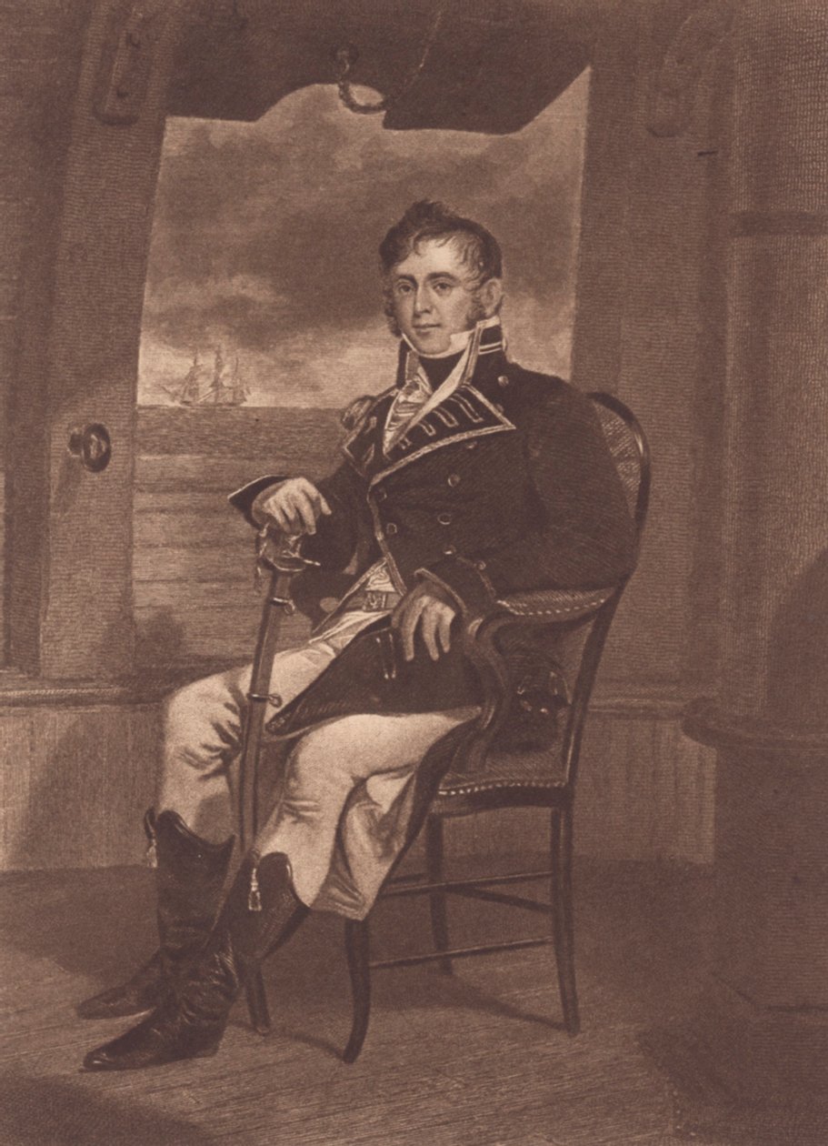 Kaptein James Lawrence (litho) av John Ward Dunsmore