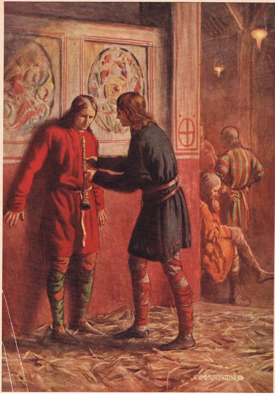 Hamlet forsøker å få Guildenstern til å spille en pipe, fra 