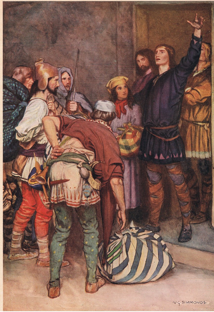 Hamlet ønsker de reisende spillerne velkommen til Helsingør, fra 