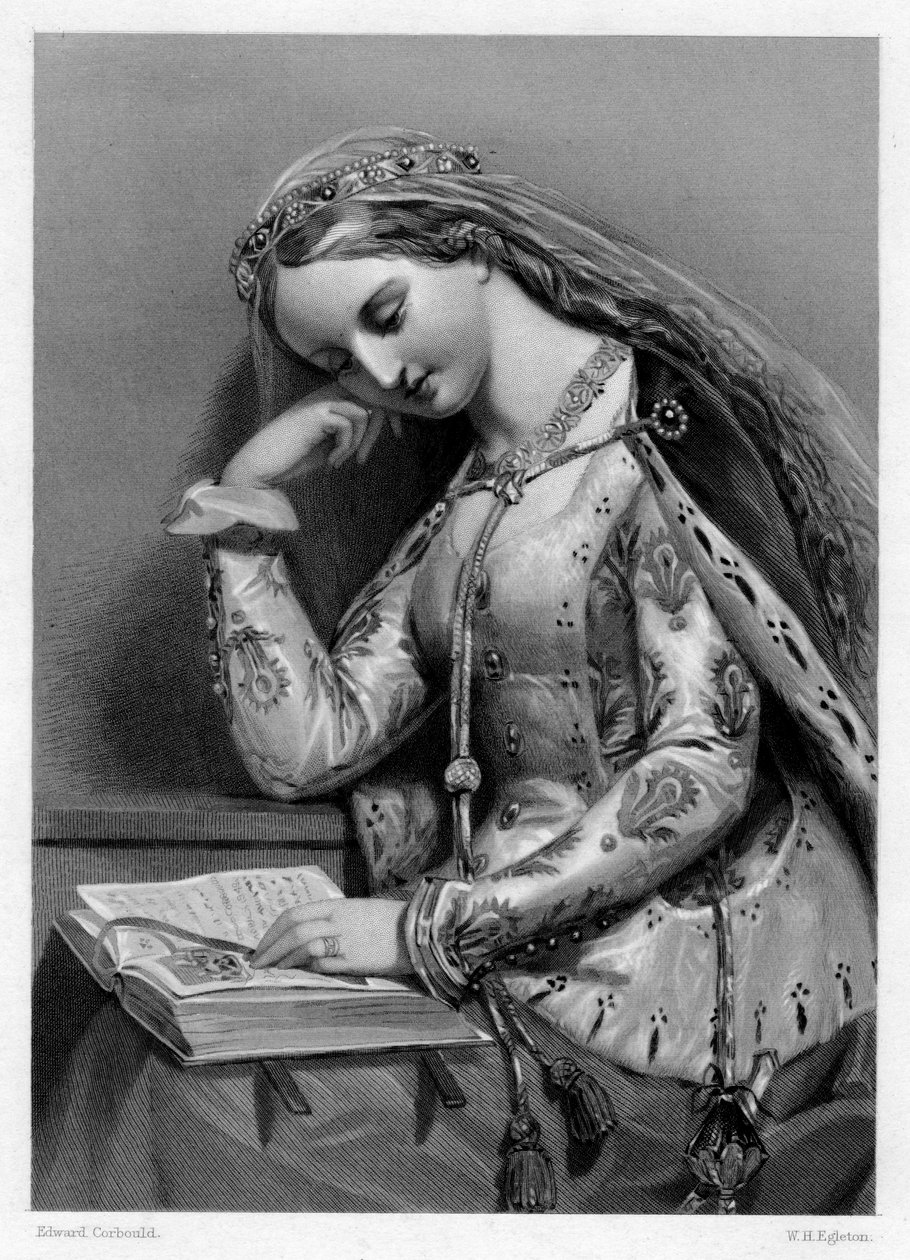 Elizabeth av York, dronningkonsort av kong Henry VII av England, 1800-tallet. av W. H. Egleton