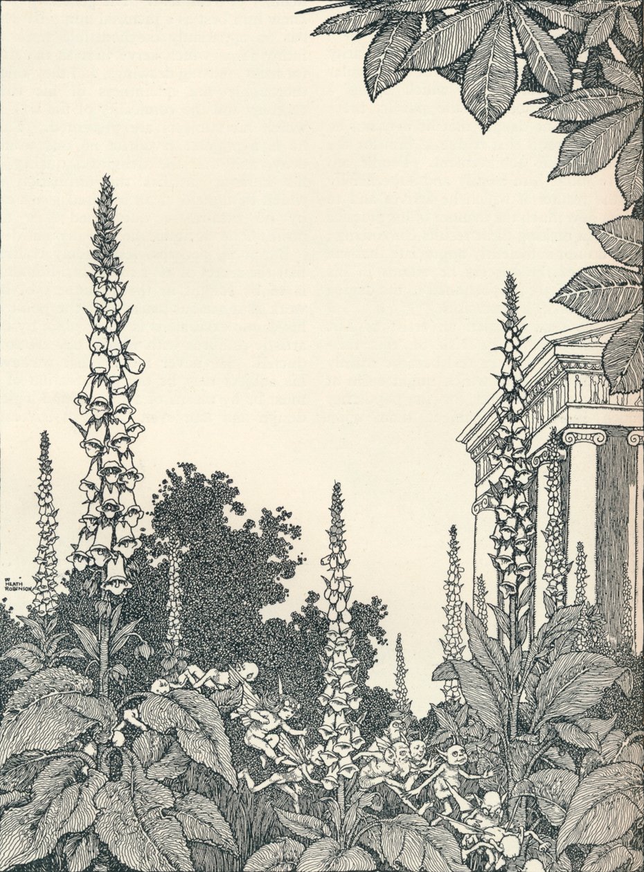 Illustrasjon til A Midsummer Nights Dream, 1914, 1925. av William Heath Robinson