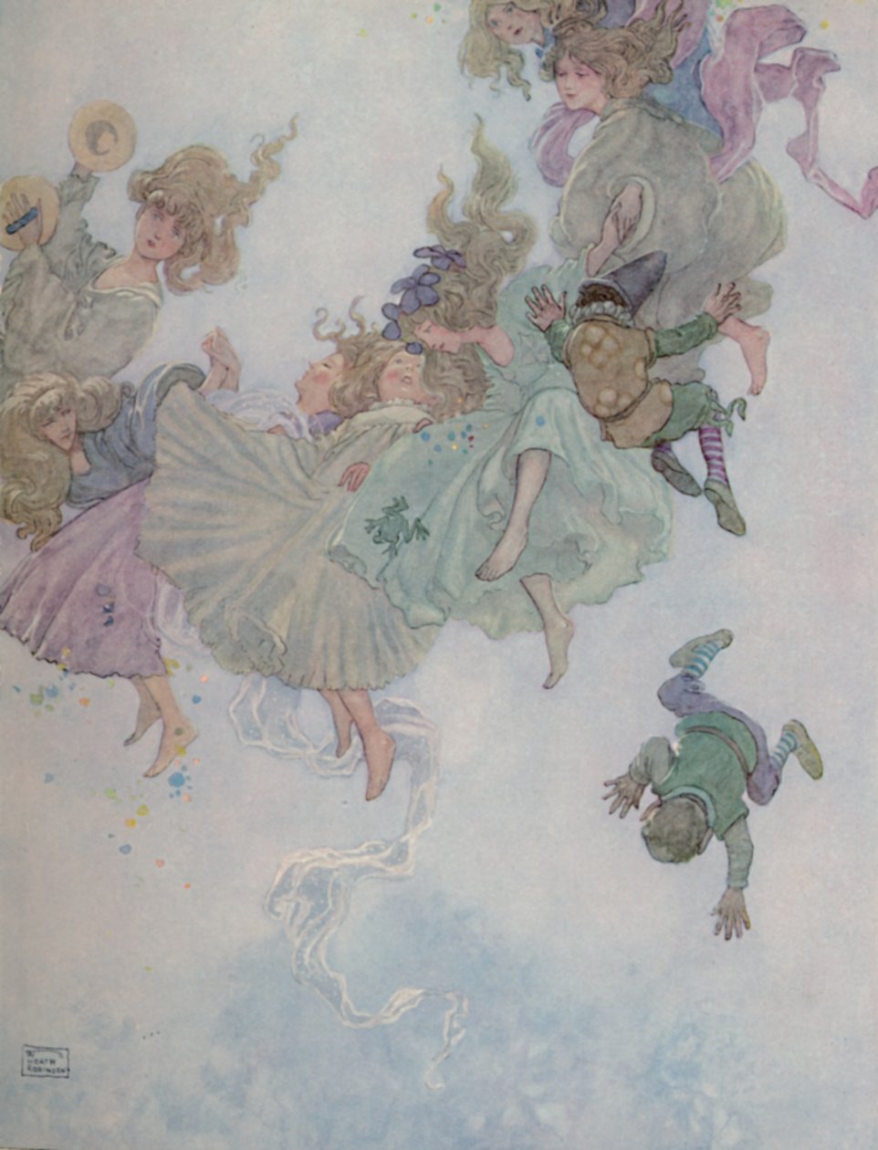 Round and Round They Went, Such Whirling and Twirling, c1930 av William Heath Robinson