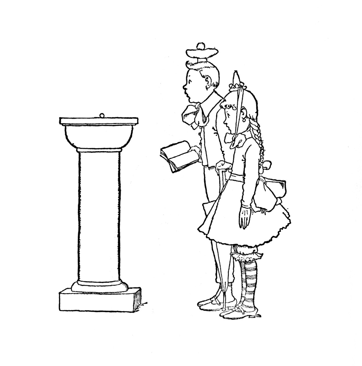 Ertene ble presentert i The Cabinet of Curiosities, c1930 av William Heath Robinson