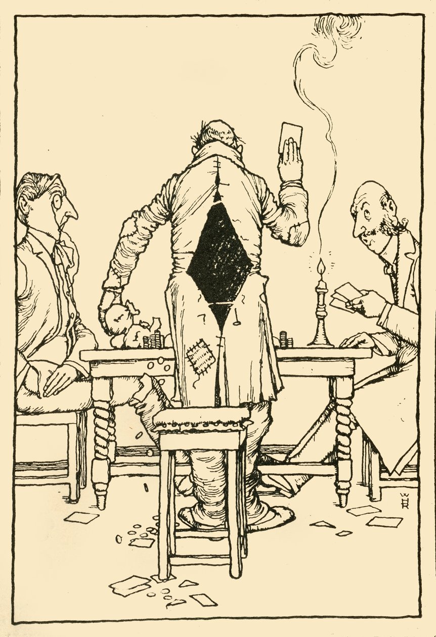 Vinnerkortet på diamant-ess, 1910. av William Heath Robinson