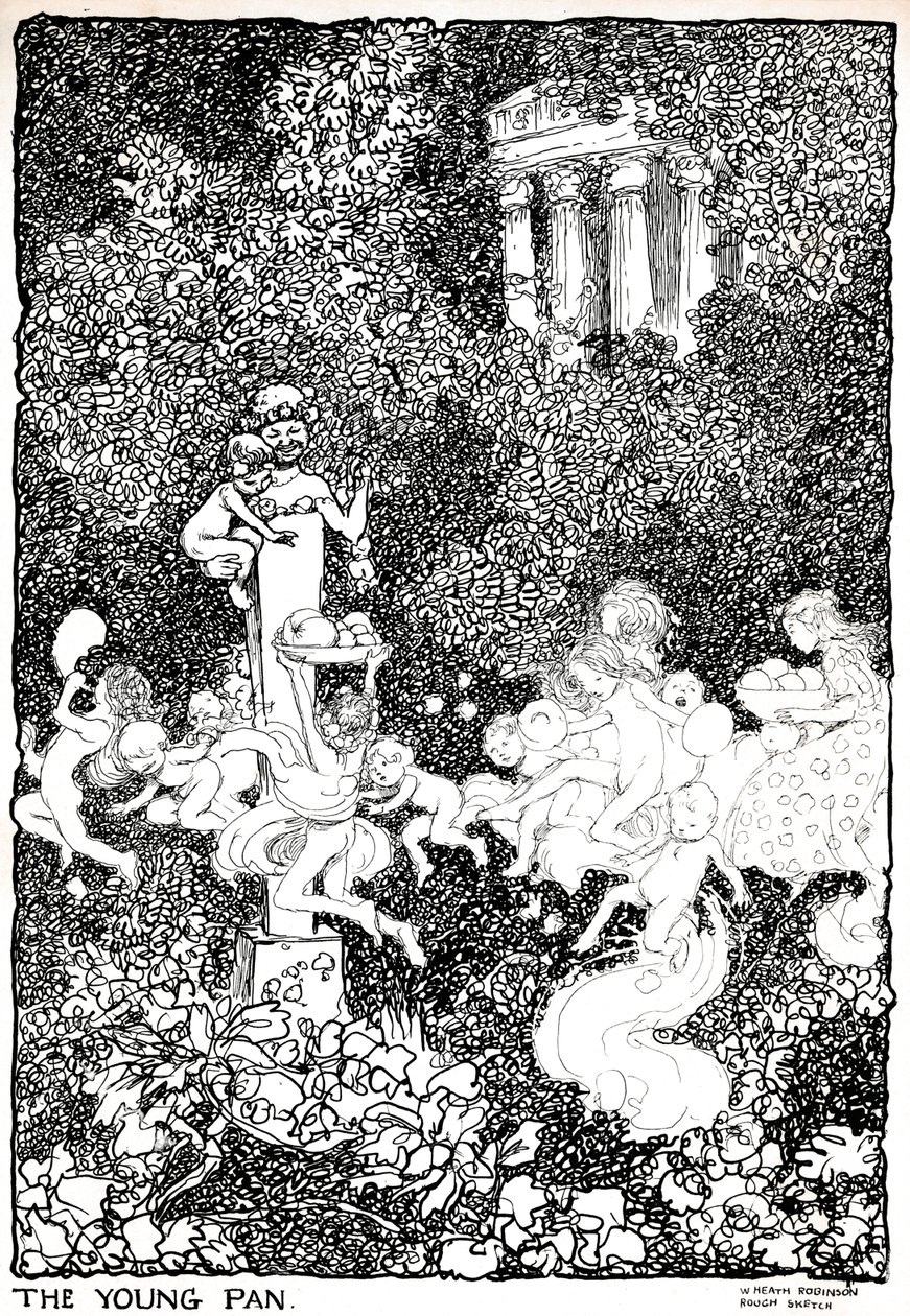 The Young Pan - Stage One, c1920 av William Heath Robinson
